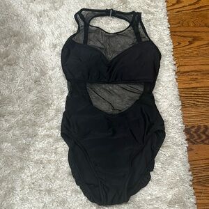 Black, Bathing Suit, Size: 10